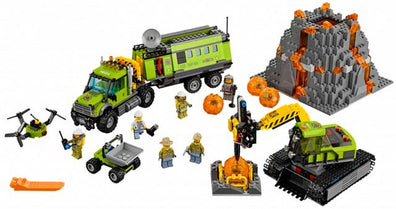 LEGO Set-Volcano Exploration Base-Town / City / Volcano Explorers-60124-1-Creative Brick Builders